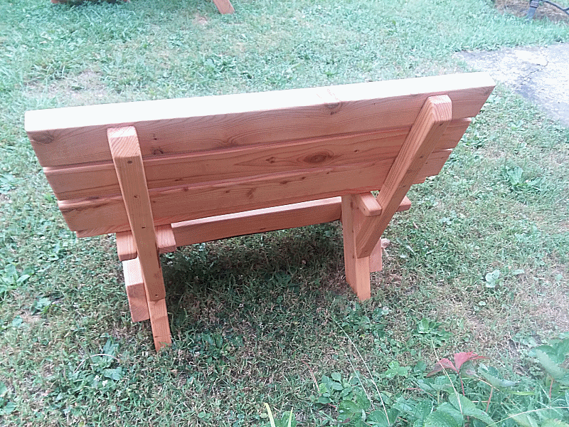 3 foot Garden Bench with/back and extra wide seat Back